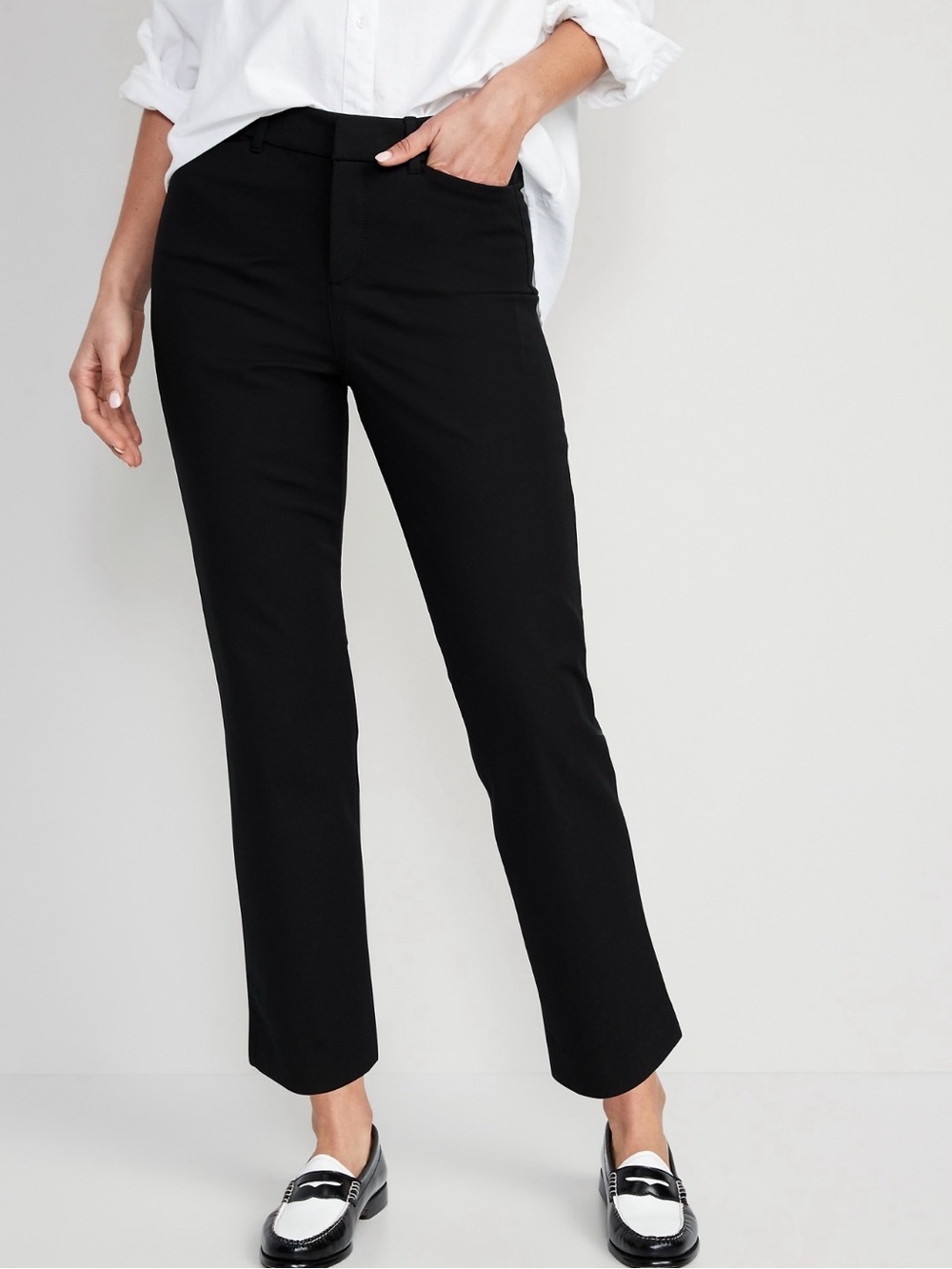 Old Navy Black High-Rise Pixie Pants